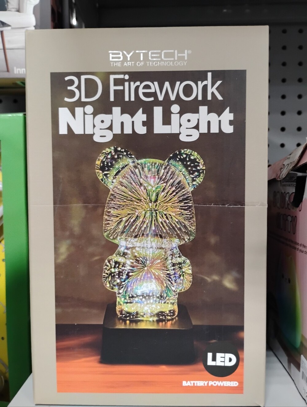 New 3D Firework Night Light - Multicolor LED Bear
